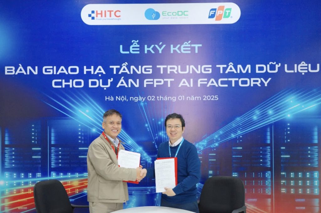 HITC KÝ KẾT BÀN GIAO HẠ TẦNG TRUNG TÂM DỮ LIỆU CHO DỰ ÁN FPT AI FACTORY